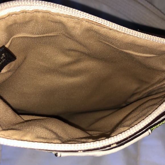 COACH CROSSBODY BAG PURSE CLUTCH NEW CONDITION GREEN W/ OFF WHITE STRAP WOMENS ! - Picture 7 of 8